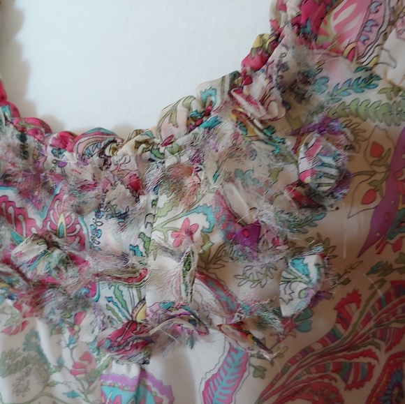 Blue Tassel silky tank - Picture 5 of 7